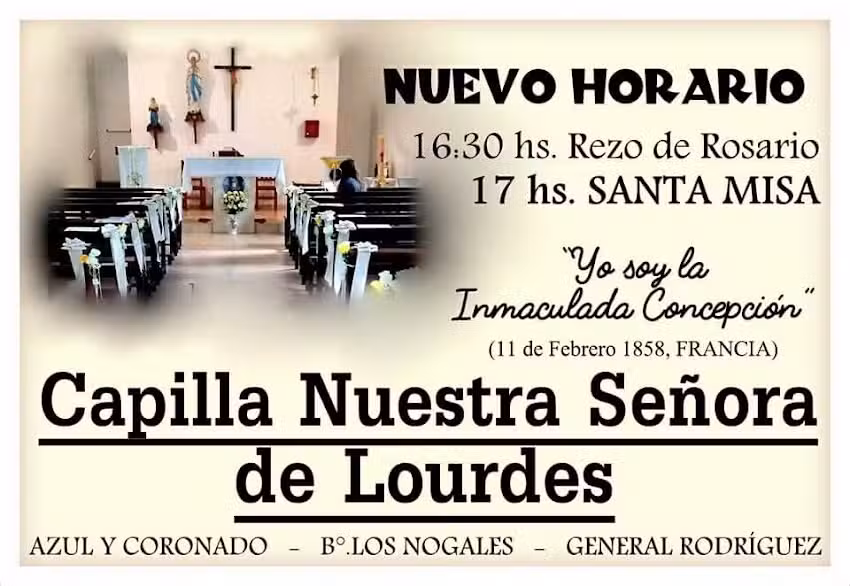 Capilla nuestra se&ntilde;ora De Lourdes